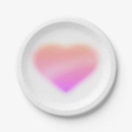 roze hart papieren bordje