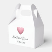 Roze hart pastel retro bruidsmeisje date boho te bedankdoosjes (Achterkant)