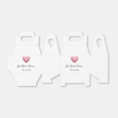 Roze hart pastel retro bruidsmeisje date boho te bedankdoosjes (Uitgevouwen)