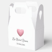 Roze hart pastel retro bruidsmeisje date boho te bedankdoosjes (Geopend)