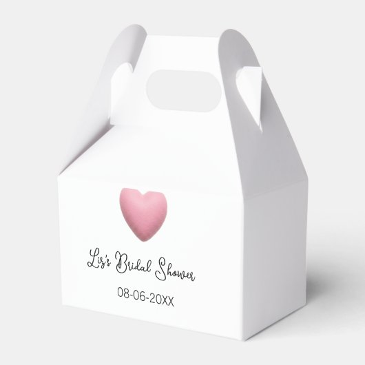 Roze hart pastel retro bruidsmeisje date boho te bedankdoosjes (Voorkant Zijde)