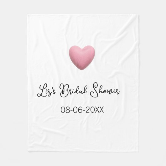 Roze hart pastel retro bruidsmeisje date boho te fleece deken (Voorkant)