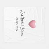 Roze hart pastel retro bruidsmeisje date boho te fleece deken (Voorkant (Horizontaal))