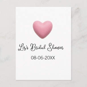 Roze hart pastel retro bruidsmeisjes uitnodiging b