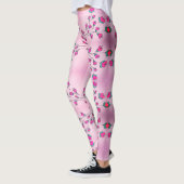 Roze Hart Patroon Dames Leggings (Links)