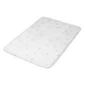 Roze Hart Patroon Girly Romantische Waterverf Badmat (Gekanteld)