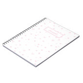 Roze Hart Patroon Girly Romantische Waterverf Notitieboek (Linkerzijde)