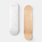 Roze Hart Patroon Girly Romantische Waterverf Persoonlijk Skateboard (Voorkant)