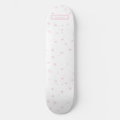 Roze Hart Patroon Girly Romantische Waterverf Persoonlijk Skateboard (Voorkant)