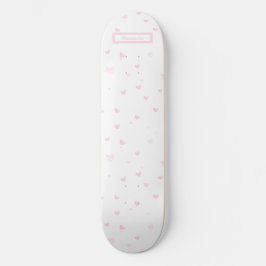 Roze Hart Patroon Girly Romantische Waterverf Persoonlijk Skateboard