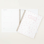 Roze Hart Patroon Girly Romantische Waterverf Planner (Display)