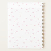 Roze Hart Patroon Girly Romantische Waterverf Planner (Achterkant)