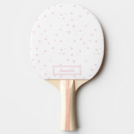 Roze Hart Patroon Girly Romantische Waterverf Tafeltennisbatje
