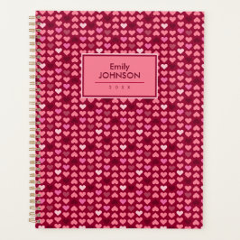 Roze Hart Patroon Planner
