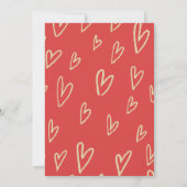 Roze Hart Patroon Valentijnsdag Party Kaart (Achterkant)