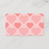 Roze hart patroon Visitekaartje (Achterkant)