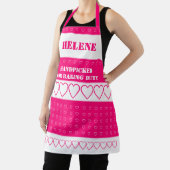 Roze Hart Patterned Schort (Insitu)