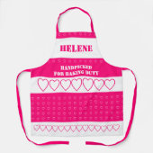 Roze Hart Patterned Schort (Voorkant)