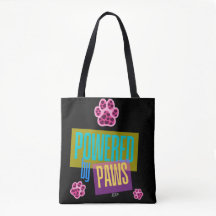 Roze Hart Paw Print "Powered by Paws" Ontwerp