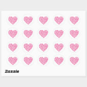 Roze Hart Paws Ronde Sticker (Vel)
