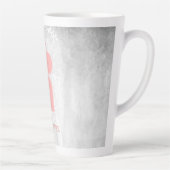 Roze hart Persoonlijke latte Mok (Rechts)