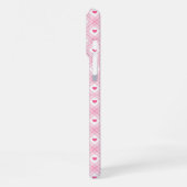 Roze Hart Plaid iPhone Hoesje (Linkerkant)