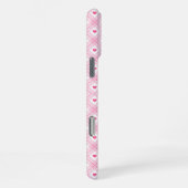 Roze Hart Plaid iPhone Hoesje (Rechterkant)