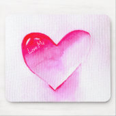 Roze hart pop art valentijn muismat (Voorkant)