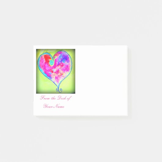 roze hart post-it® notes (Voorkant)