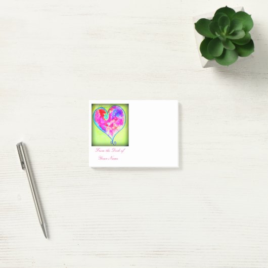 roze hart post-it® notes (Kantoor)