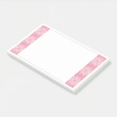 ROZE HART QUILT 10x6 Post Het Notitieblok Post-it® Notes (Schuin)