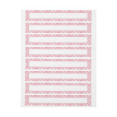 ROZE HART QUILT 1 "x7.25" Echt brede labels (Vel)