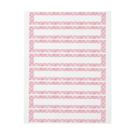 ROZE HART QUILT 1 "x7.25" Echt brede labels (Vel)