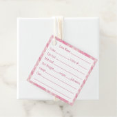 ROZE HART QUILT 2 "Vierkante garen Labels (In situ)
