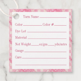ROZE HART QUILT 2 "Vierkante garen Labels