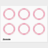 ROZE HART QUILT 3" Ronde Mat Stickers (Vel)
