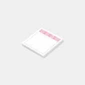 ROZE HART QUILT 3x3 Post Het Notitieblok Post-it® Notes (Schuin)