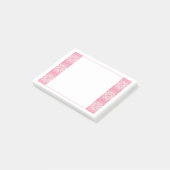 ROZE HART QUILT 4x3 Post Het Notitieblok Post-it® Notes (Schuin)