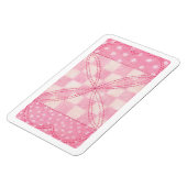 ROZE HART QUILT 4x6 Flexibele Magneet (Linkerzijde)