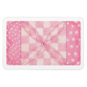 ROZE HART QUILT 4x6 Flexibele Magneet (Horizontaal)