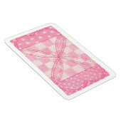 ROZE HART QUILT 4x6 Flexibele Magneet (Rechterzijde)