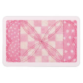 ROZE HART QUILT 4x6 Flexibele Magneet / Roze (Horizontaal)
