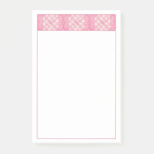 ROZE HART QUILT 4x6 Post Het Notitieblok Post-it® Notes