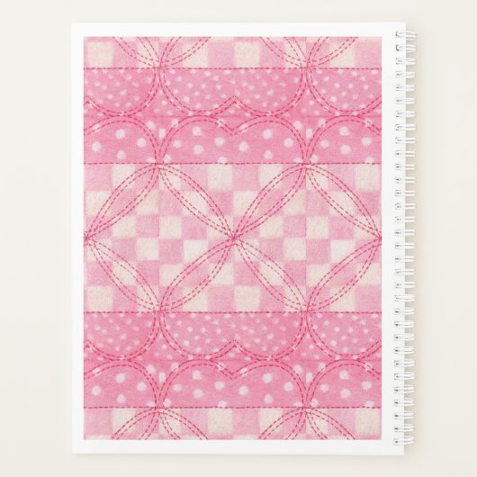 ROZE HART QUILT 8.5x11 Planner / Kalender (Achterkant)