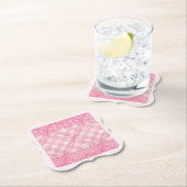 ROZE HART QUILT Bracket Papieren Onderzetters / Ro (Insitu)