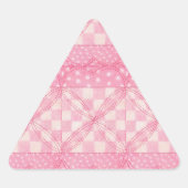 ROZE HART QUILT Driehoek Stickers (Voorkant)