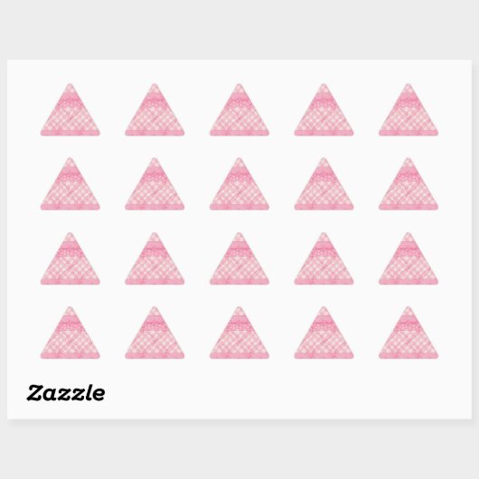 ROZE HART QUILT Driehoek Stickers (Vel)