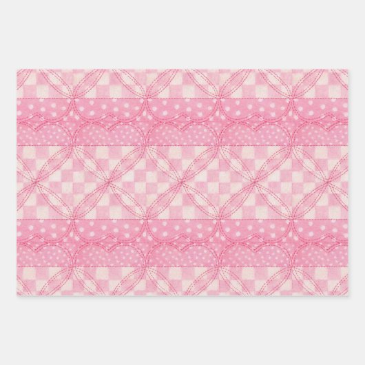 ROZE HART QUILT Flat Sheet Wrapping Paper (Voorkant 2)