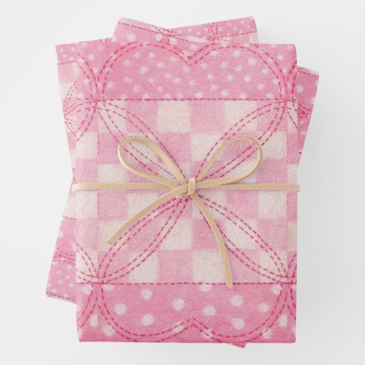 ROZE HART QUILT Flat Sheet Wrapping Paper (In situ)