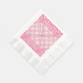ROZE HART QUILT Gecoineerde lunch papier servetten (Hoek)